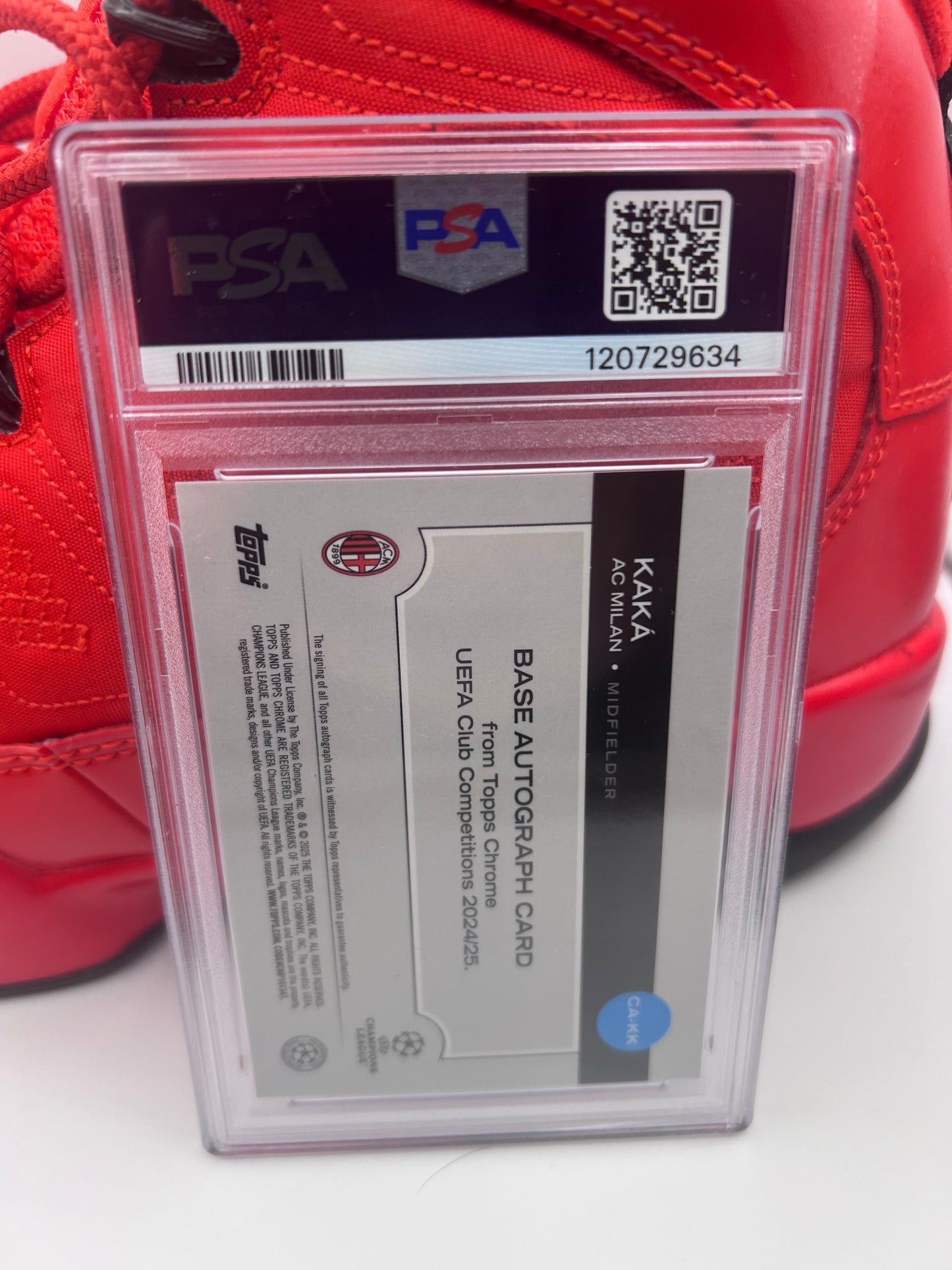 Kaka Magenta Refractor Auto PSA 9