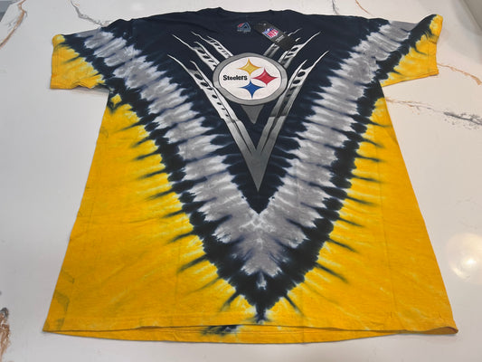 Majestic 1990s Vintage Steelers Tye Die Tshirt