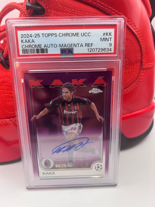 Kaka Magenta Refractor Auto PSA 9