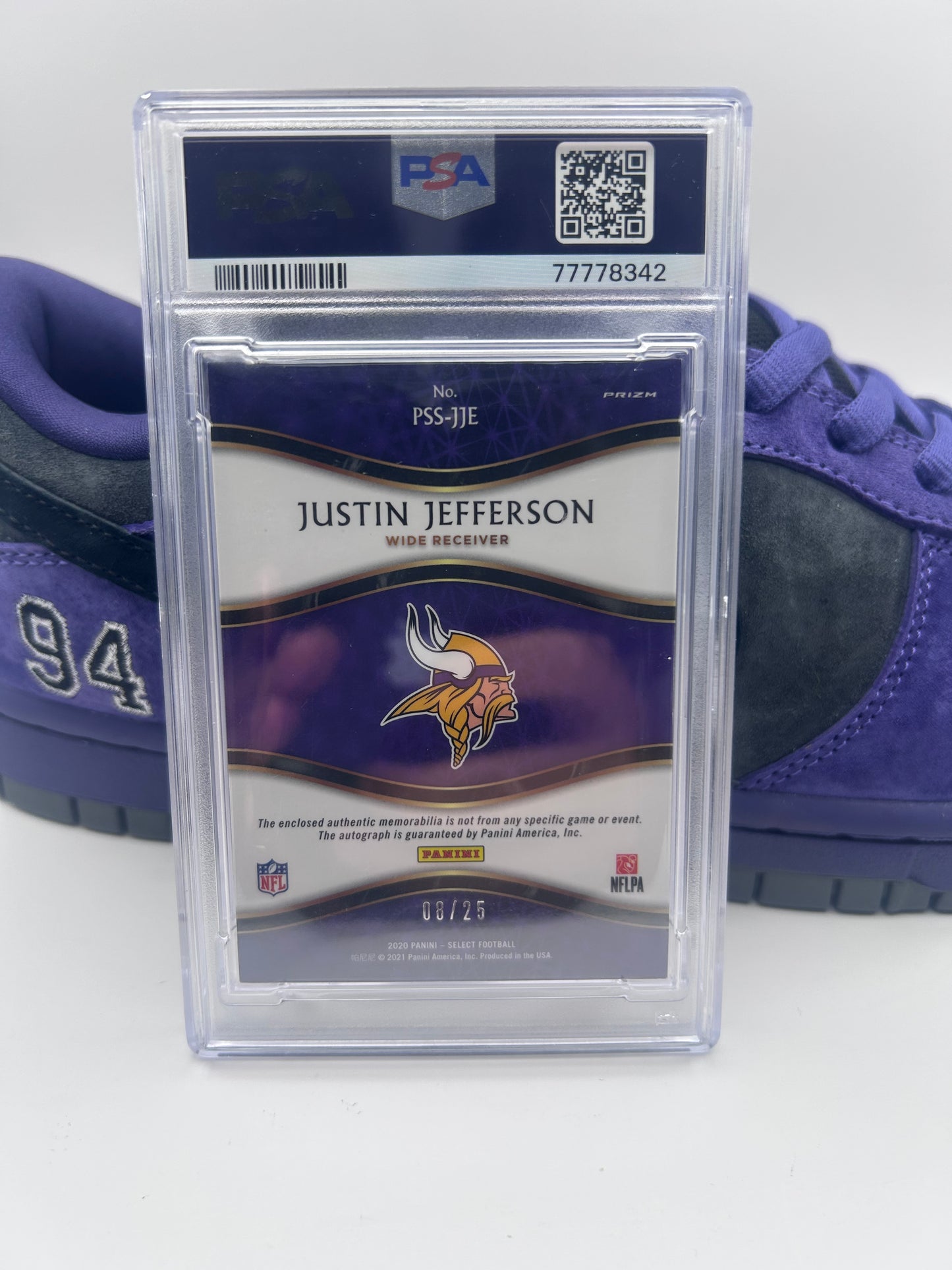 2020 Justin Jefferson Neon Orange Pulsar Refractor Rookie Auto